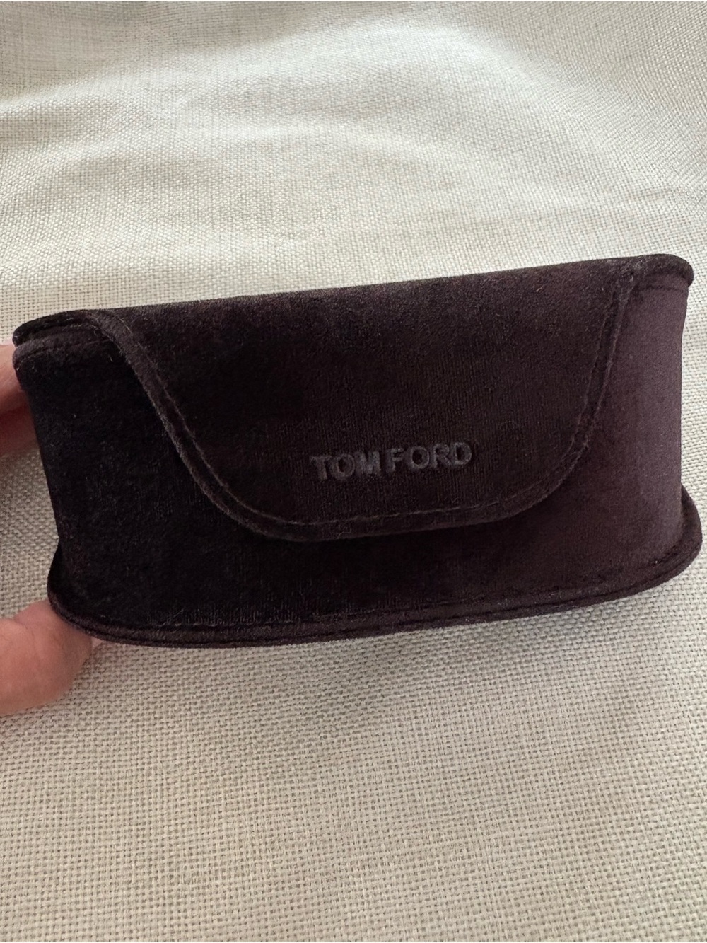 Tom Ford Dark Brown Velvety Eyewear Case